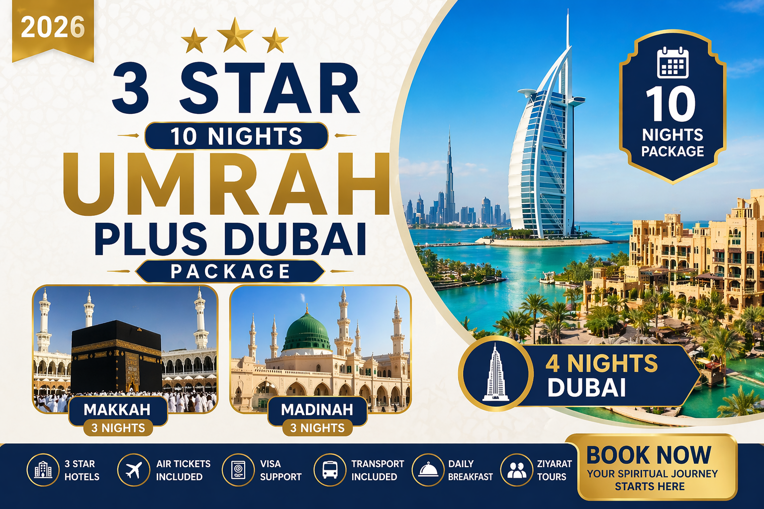 3 Star 10 Nights Umrah Plus Dubai Package 1